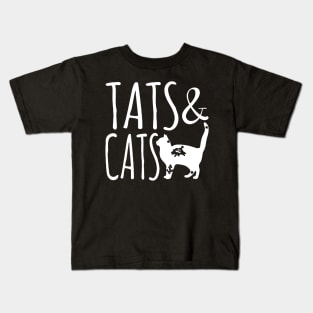 tats and cats cool design Kids T-Shirt